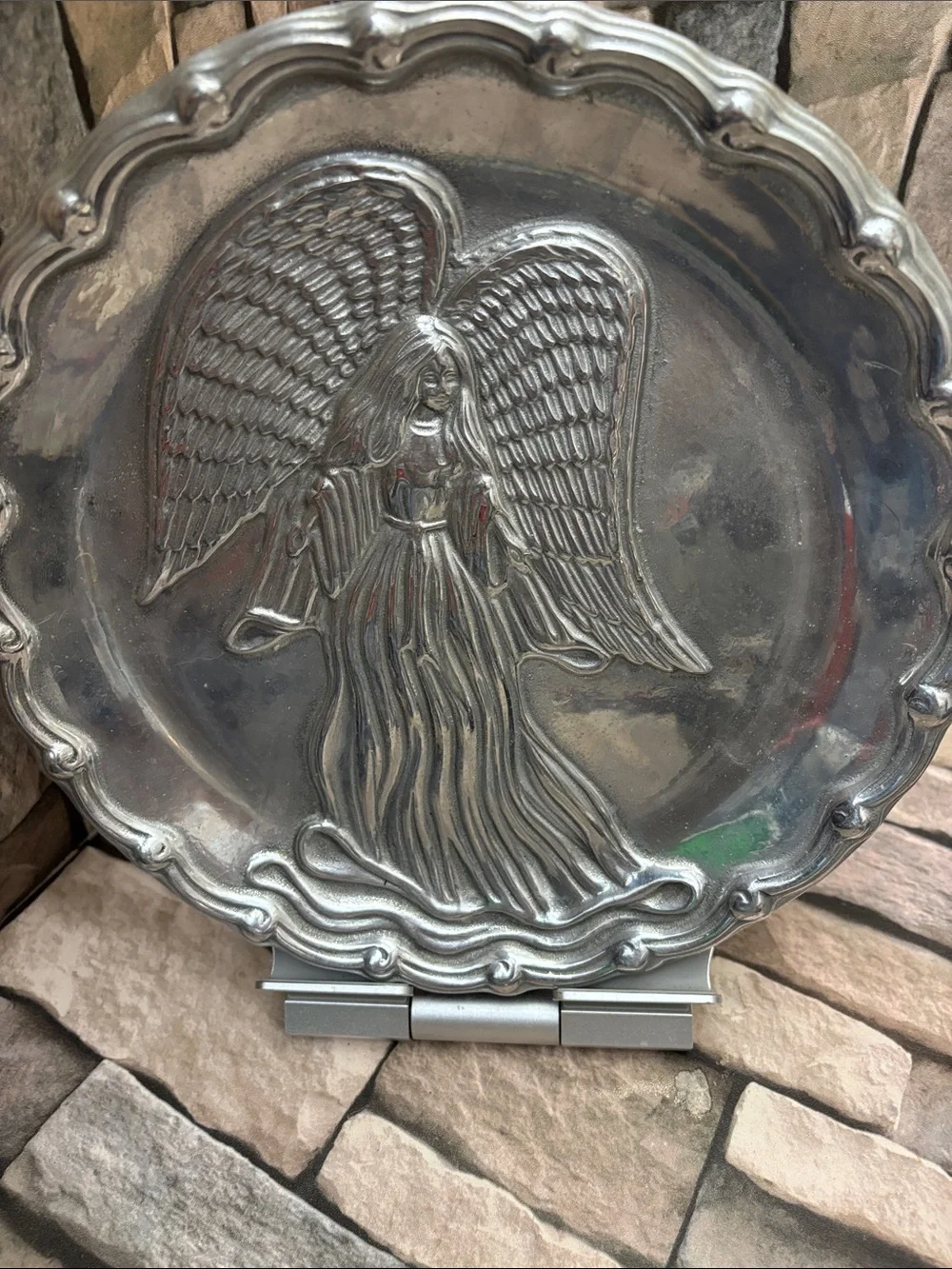 Wilton Armetale Silver Angel Decorative Plate